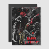 ハッピーバースデーカードジャズミュージックバンド (正面/裏面)