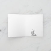 ハッピーバースデーカードスキーブーツブルー カード (内部)