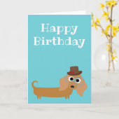 ハッピーバースデーカードダシュンドッグ空白のイン カード (黄色い花)
