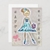 ハッピーバースデーカードダンサー誕生日パーソナライズ (正面/裏面)