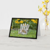 ハッピーバースデーカードチップムンク カード (黄色い花)