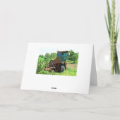 ハッピーバースデーカードトラクター写真 カード (裏面)