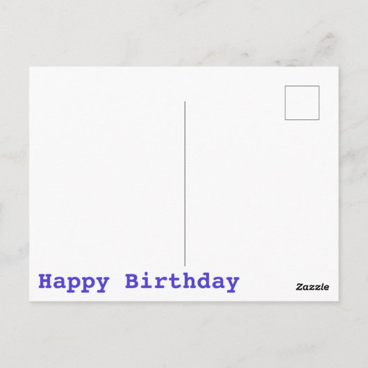 ハッピーバースデーカードドルフィンファミリー – カスタマイズ可能 ポストカード (裏面)