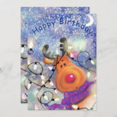 ハッピーバースデーカードハッピークリスマストインデア (正面/裏面)