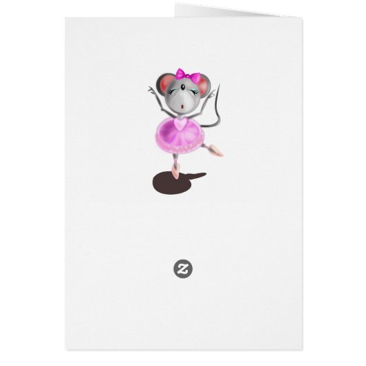 ハッピーバースデーカードバレエダンサーマウスあなたの年 (裏面)