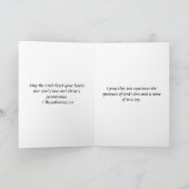 ハッピーバースデーカードパープルおよびティール（緑がかった色）つる植物 カード (内部)