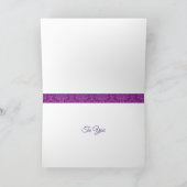 ハッピーバースデーカードパープルグラフィティ文字 カード (内部)