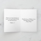 ハッピーバースデーカードピンクと花襟 カード (内部)