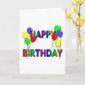 ハッピーバースデーカードブランデーグラスD1 カード (黄色い花)