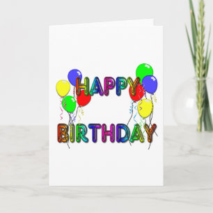 ハッピーバースデーカードブランデーグラスD1 カード