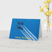 ハッピーバースデーカードブルーエンジェルのダイヤモンド カード (黄色い花)