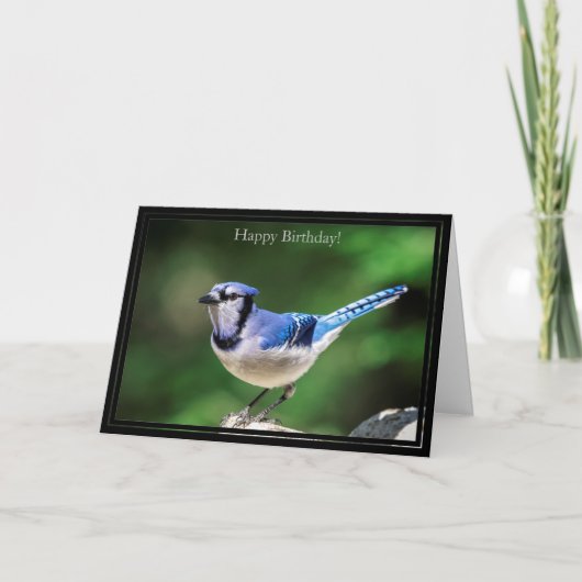 ハッピーバースデーカードブルーJay カード (正面)