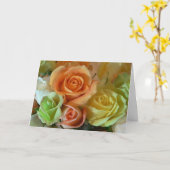 ハッピーバースデーカードブーケバラ カード (黄色い花)