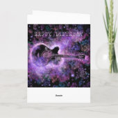 ハッピーバースデーカードロマンチックなギター音楽 カード (裏面)