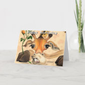 ハッピーバースデーカードロマンチックキリン カード (正面)