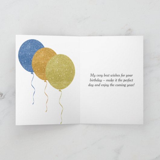 ハッピーバースデーカード写真ザパーフェクトデイ カード (内部)