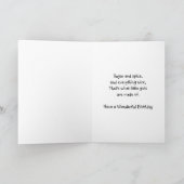 ハッピーバースデーカード小さな女の子(大きなケーキと カード (内部)