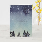 ハッピーバースデーカード彼のための夜空 カード (黄色い花)