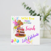 ハッピーバースデーカード招待の妖精 招待状 (スタンド正面)