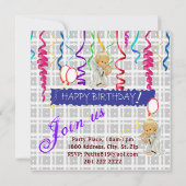 ハッピーバースデーカード招待天使 招待状 (裏面)