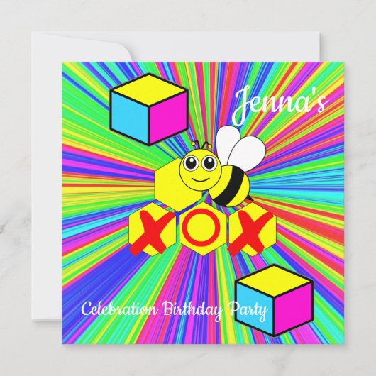 ハッピーバースデーカード招待状 招待状 (正面)