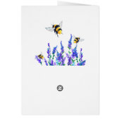 ハッピーバースデーカード春の花と蜂 (裏面)