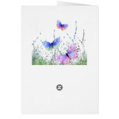 ハッピーバースデーカード春カラフル蝶 (裏面)