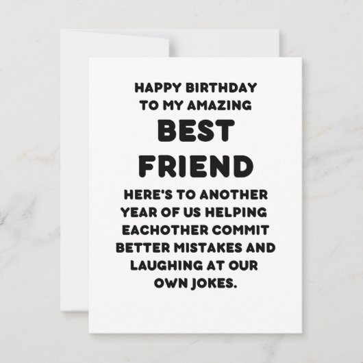 ハッピーバースデーカード最高のフレンド シーズンカード (正面)