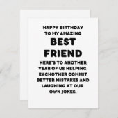 ハッピーバースデーカード最高のフレンド シーズンカード (正面/裏面)