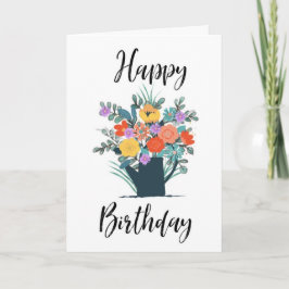 ハッピーバースデーカード用給水缶 カード