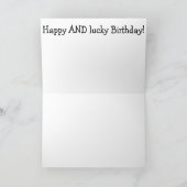 ハッピーバースデーカード白熱［赤熱］光を放つ: Horseshoe カード (内部)