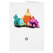 ハッピーバースデーカード鶏の待ち卵ハッチ (裏面)