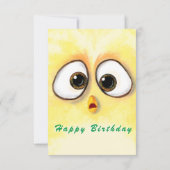 ハッピーバースデーカード鶏ビックビッグアイズ (裏面)