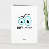 ハッピーバースデーカード50日。 カード (裏面)