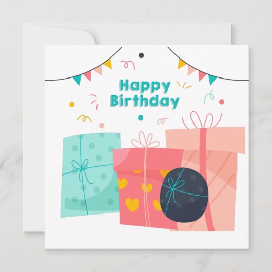 ハッピーバースデーカード、おもしろい誕生日カード (正面)