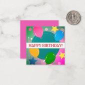 ハッピーバースデーカード、かわいい、在庫切れ！ノートカード ノートカード (正面/裏面インサイチュ)