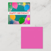 ハッピーバースデーカード、かわいい、在庫切れ！ノートカード ノートカード (正面/裏面)