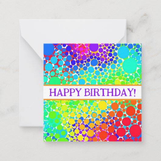 ハッピーバースデーカード、かわいい、在庫切れ！ノートカード ノートカード (正面)