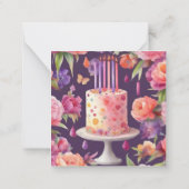 ハッピーバースデーカード、かわいい、在庫切れ!ノートカード ノートカード (裏面)