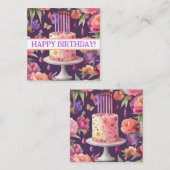ハッピーバースデーカード、かわいい、在庫切れ!ノートカード ノートカード (正面/裏面)