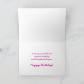 ハッピーバースデーカード(ろうそく付き) – 一般 カード (内部)