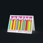ハッピーバースデーカード（ろうそく付き） – 一般 カード<br><div class="desc">友人や親戚の一般的な誕生日カード。カスタマイズメッセージの中に。ギャラリーで利用可能な切手のマッチング。テリー・フランシス</div>