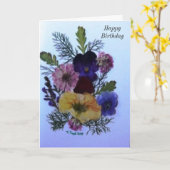 ハッピーバースデーカード。 カード (黄色い花)