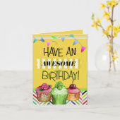 ハッピーバースデーカード カード (黄色い花)