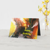 ハッピーバースデーカード カード (黄色い花)