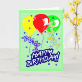 ハッピーバースデーカード カード (黄色い花)