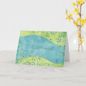 ハッピーバースデーカード カード (黄色い花)