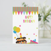 ハッピーバースデーカード カード (スタンド正面)