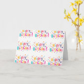 ハッピーバースデーカード カード (黄色い花)