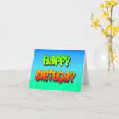 ハッピーバースデーカード カード (黄色い花)